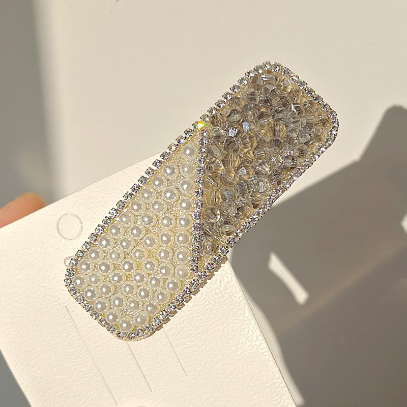 Beautiful Shiny Rhinestone Hairpins Creative Rectangular Hair Clips Woman's Hair Accessories