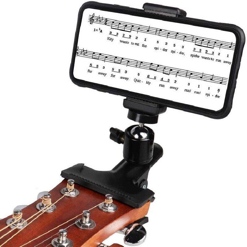 

360° Phone Clip for Guitar, Ukulele, Kalimba & More - Perfect for Live Streaming & Recording чёрный