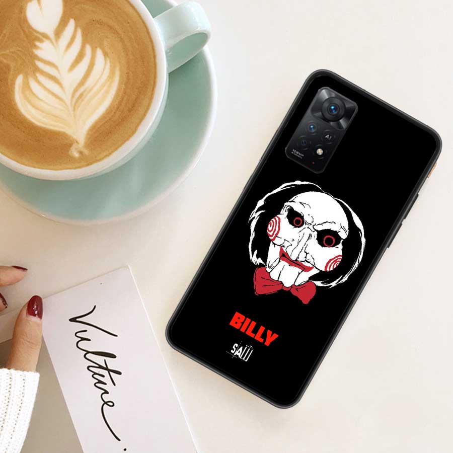 Saw Jigsaw Killer Hhorror Phone Case For Xiaomi Redmi Note 12 Plus 12S 11 11T Pro 5G 11E 11S 4G 10 10S 9 9S 9T 8 8T 7 6 5 Cover