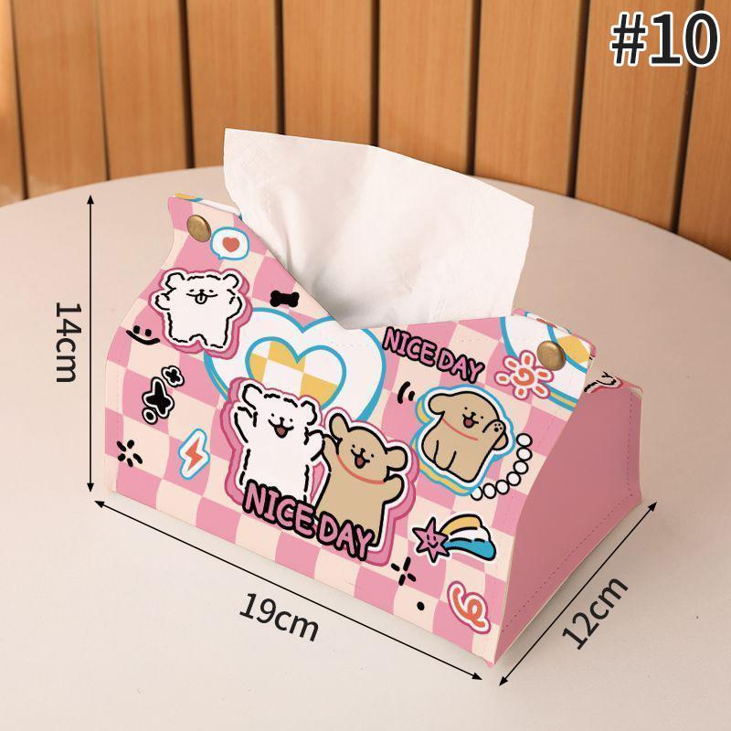 Hello Kitty Tissue Box Cartoon Storage Box Desktop Organizer Kitty Cat Paper Storage Box for Home Bathroom Toilet Paper Holder