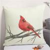 Farmhouse Summer Pillow Covers 18x18 Inch Bird Decorative Outdoor Square Linen Pillowcase Cushion Case for Sofa Couch