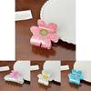 Chic And Versatile Floral Hair Claw Clips In Trendy Macaron Shades For Everyday Fashion
