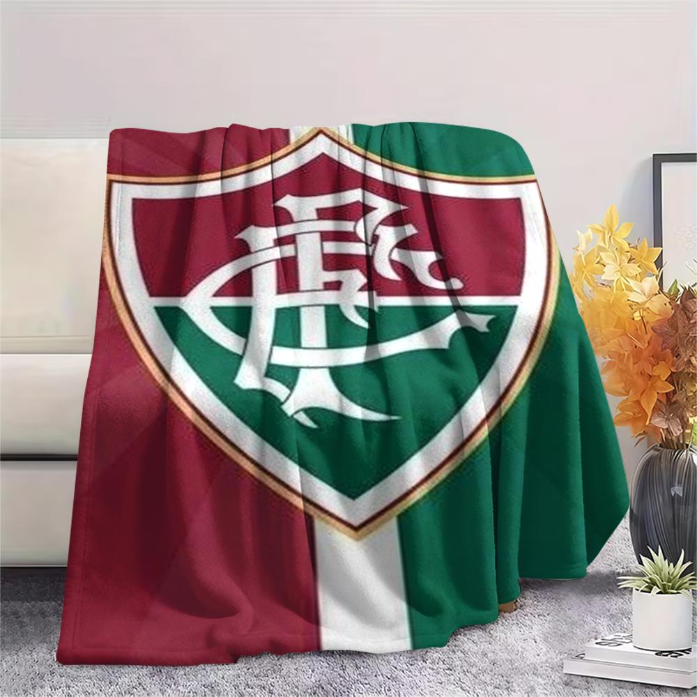 1PC Fluminense Print Flannel Blanket, High quality Comfortable for All Seasons, Home Decor, Warmth and Comfort, Perfect for Christmas Gifts