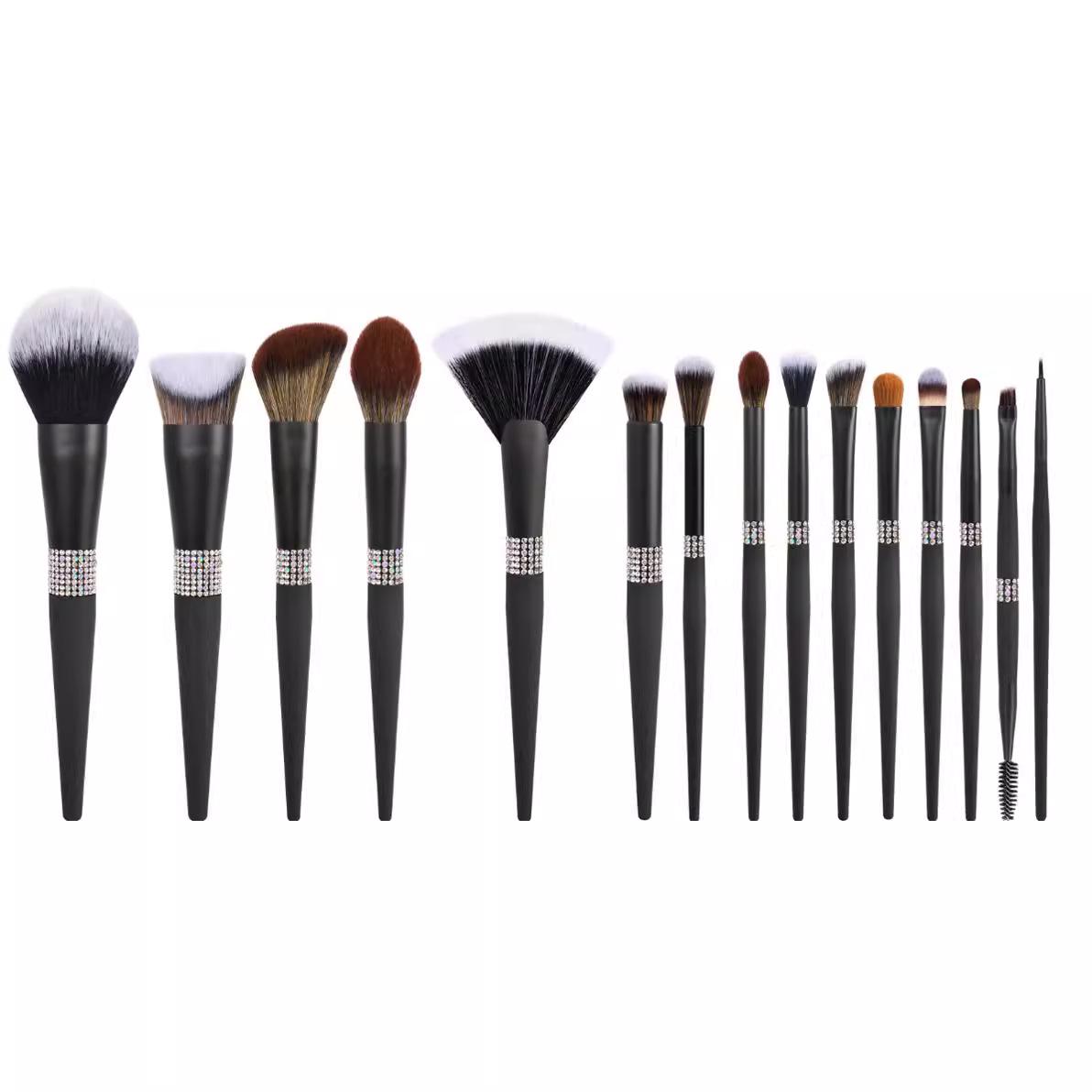

Dazzling Queen Series: 10/15 High-End Matte Black Makeup Brush Set