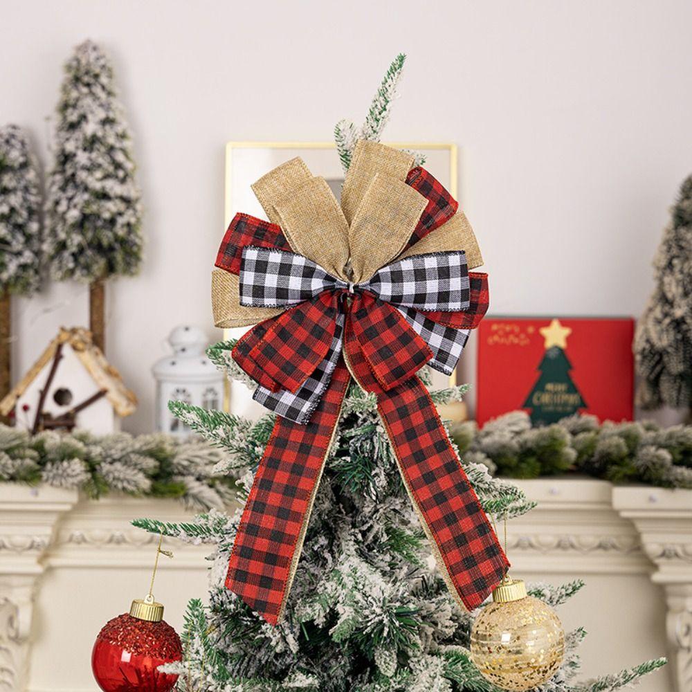 2pcs Elegant Ribbon Bowknot Decorations Rustic Christmas Wreaths Bow  Party Favors