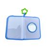 Interactive Toddler Photo Album Baby First Year Family Pictures Book with Chewable Rings and Shatters Resistant Mirror