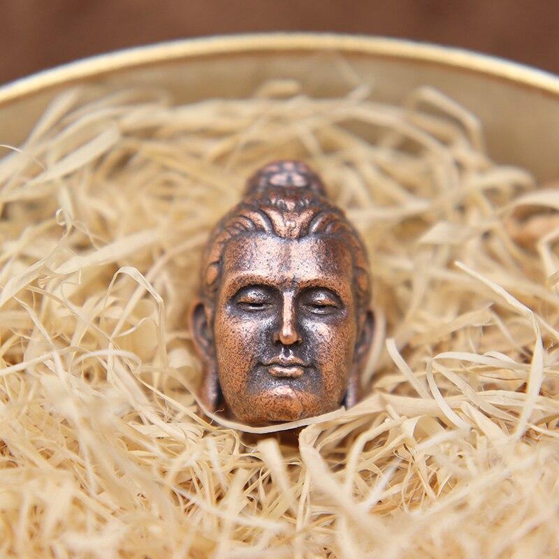 

Шак ямуні Будда Голова Латунь Ланьярд Підвіски Буддизм Паракорд Бісер Чари EDC DIY Парасолька Мотузка Браслети Аксесуари Ювелірні вироби червоний/мідний