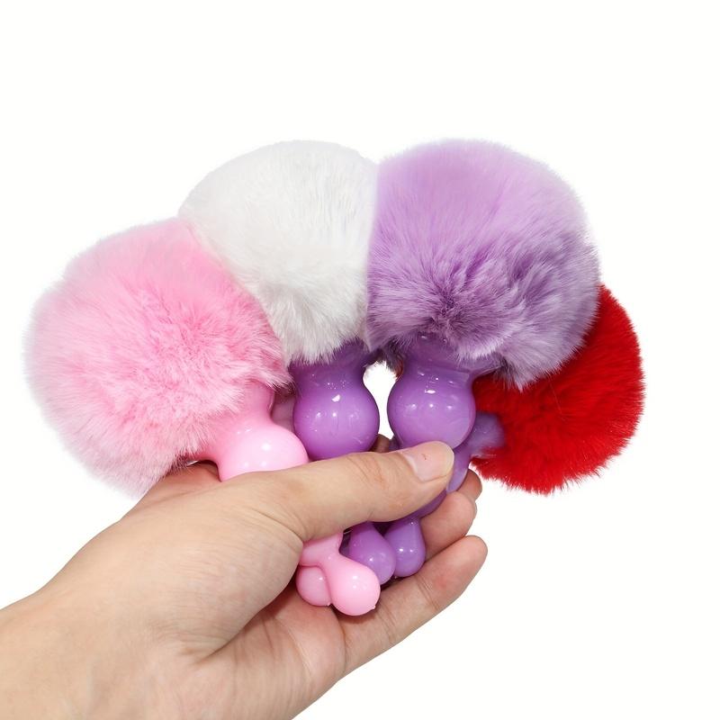 Cute Rabbit Tail Anal Butt Plug - Sexy Curl with Soft Detachable Silicone Butt Support for Adults Ideal for Couples