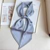 Simple Geometric Long Strip Small Silk Scarf Women's Diagonal Rhombus Decorative Scarf Winter Thin Korean Version Versatile Temperament Streamer