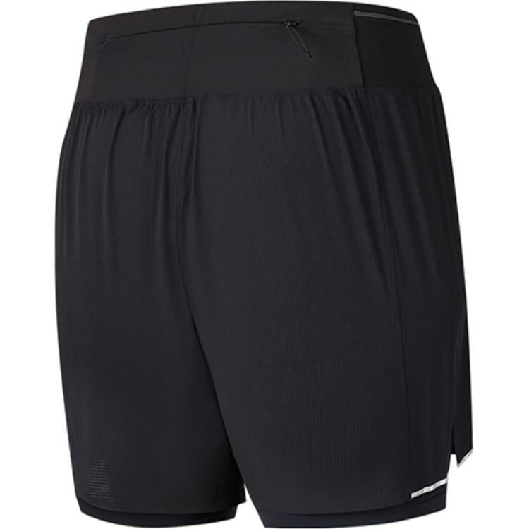 SAUCONY Mens Training Series Simple Breathable Fashion Three-Quarter Sports Shorts Men Shorts Black SC2220065BAL-BK01