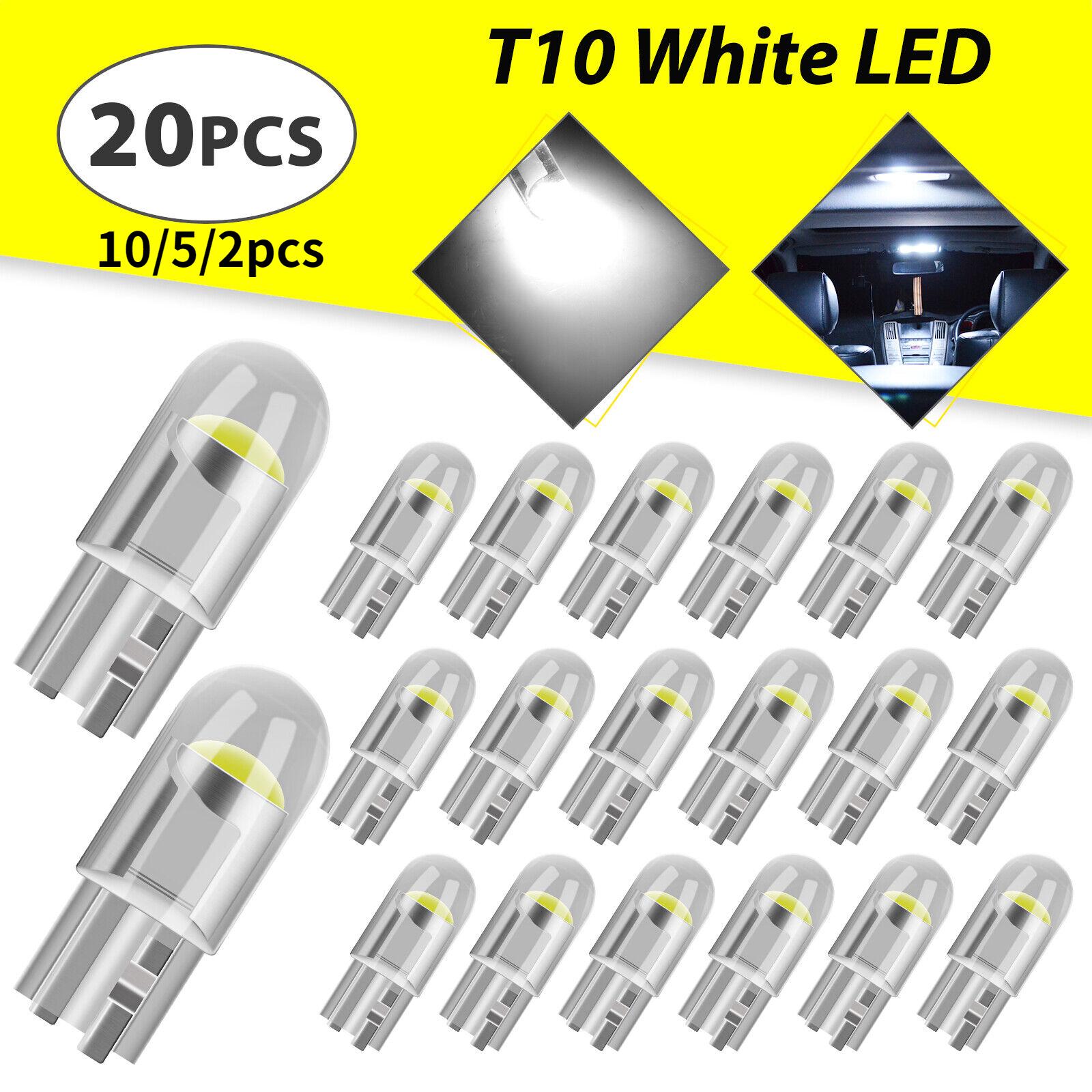 

20/10/5/2 шт. 12 В белый светодиодный светильник T10 светодиодный светильник для номерного знака внутренняя лампа 6000 К ультра белый 168 2825 194 W5W
