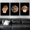 Basketball Posters And Prints Wall Art Neon Light Canvas Painting Modern Murals Teenage Boy Room Decoration Pictures