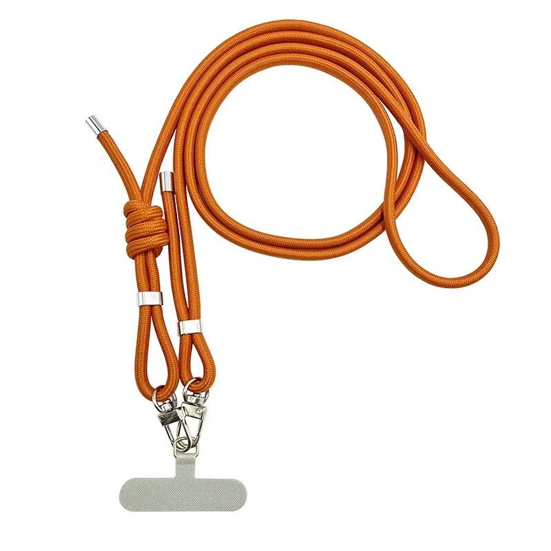 Adjustable 16 Spindles Nylon Crossbody Mobile Phone Lanyard 6mm Polyester Short for Cell Phone Camera Trendy Detachable Strap Sports&Nylon