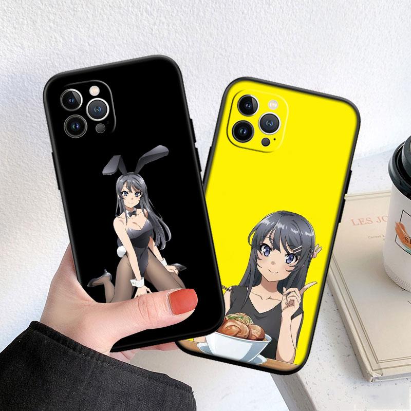 PP12 Bunny Cute Girl Anime Soft Shell Phone Case for iPhone SE X XS XR 11 16E 17 Pro Max Air 8 7 6 6s Plus