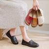 New Summer Soft Leather Hole Shoes Soft Sole Breathable Shoes Flat Sole Single Shoes Comfortable Hollow Sandals