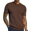 Men's Summer T-shirt Knitted European And American Retro Style Round Neck Long Sleeved Shirt