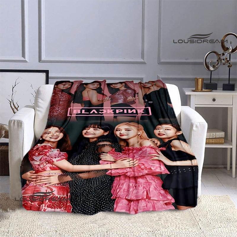 Blackpink Blanket Idol Group Pink 3d Digital Print Flannel Blanket Supplies