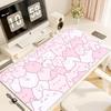 Søt Rosa Katt Musematte Stor Størrelse Gummibase Sklisikker PC Skrivebordstilbehør Musematte for Kontor Gamer Tastaturmatter Dekorasjonsmatte