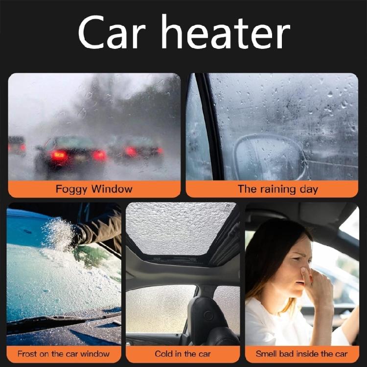 12V Car Heater Comfortable Cabin Temperature Maintenance Tool for Warmth&Visibility, Defroster Rotatable Heating Device