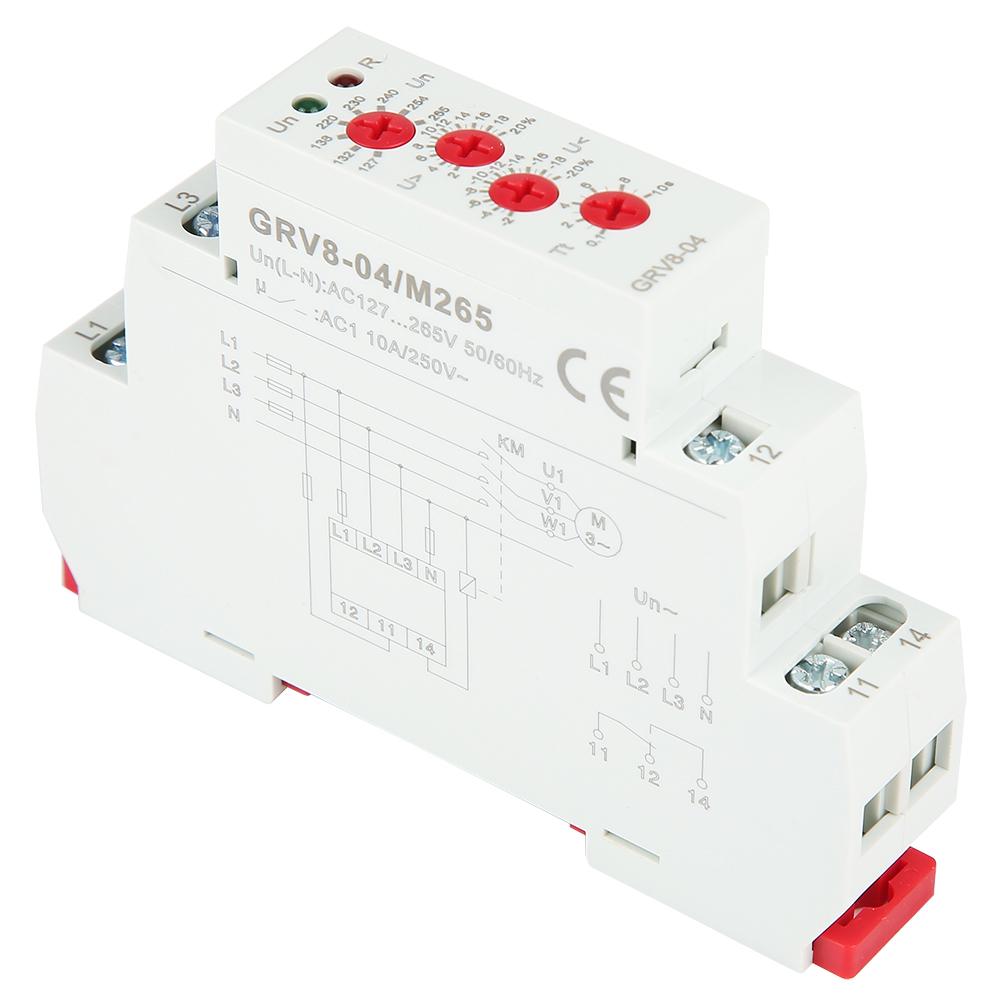 GRV8 04 3 Phase Voltage Monitoring Relay Phase Sequence Phase Failure Protection M265
