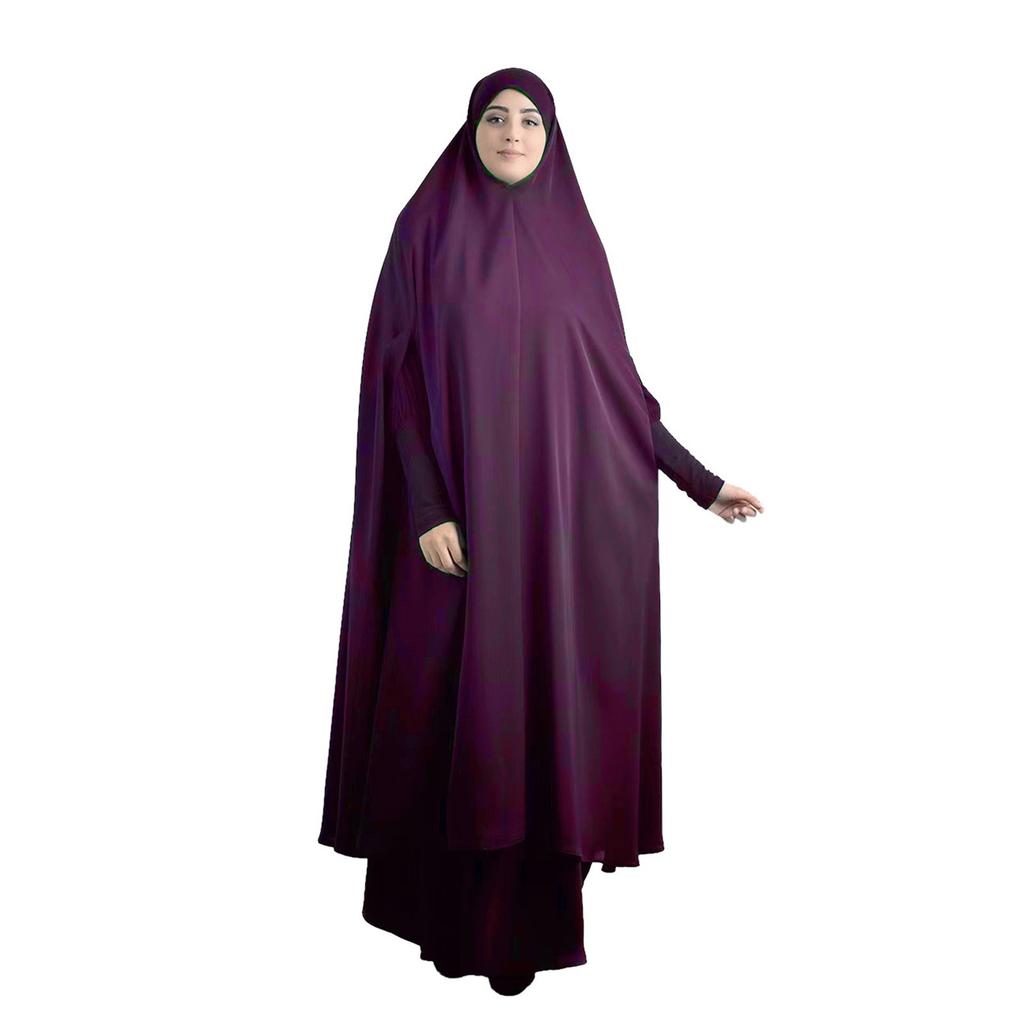 Dame Muslimsk Islam Farge Sommer Ventilerende Abaya Lang Kjole