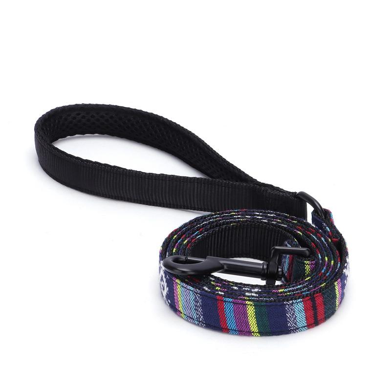 

Классический поводок для собак из нейлона, этнический, богемный, характерный, напечатанный поводок для домашних животных с металлической пряжкой-крючком, поводок для маленьких и средних собак
