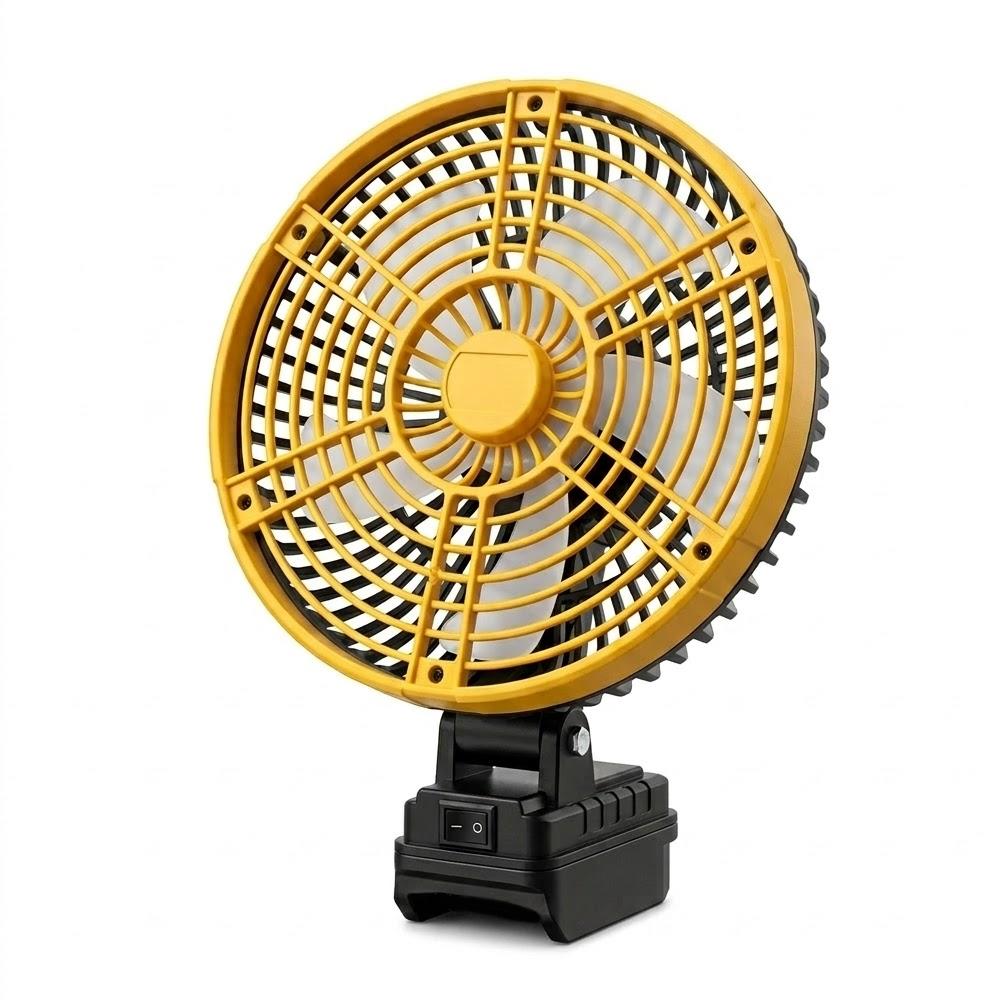 6/8In Camping Fan Outdoor Fishing Wireless Desktop Portable Metal Fan Strong Wind Fan For Makita/Dewalt/Milwaukee 18V BatteryPin