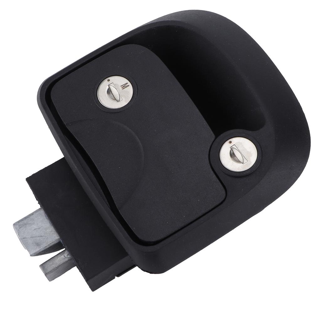 Camper Door Latch Zinc Alloy Black Powder Coating with 2 Keys for Large Vehicles