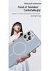 Apple 16 Pro Max Magnetic Ring Frosted Phone Case - Electroplated Soft Protective Cover