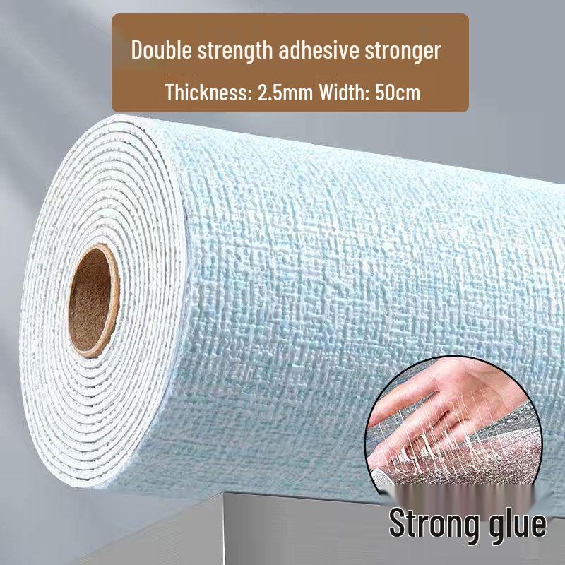 3D Linen Self-Adhesive Wallpaper: Waterproof, Moisture-Proof, Anti-Mold Wall Stickers for Bedroom Renovation
