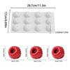 3D Raspberry Silicone Molds for Mousse Cake  6 12 35 Cavity Fruit Pudding Raspberry Mold for Baking Pastry Ice Cream Cake Decor