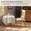 1/12 Dollhouse Miniature Wood Chair Model Simulation Furniture Handmade Chair Toy Scene Setting Accessory