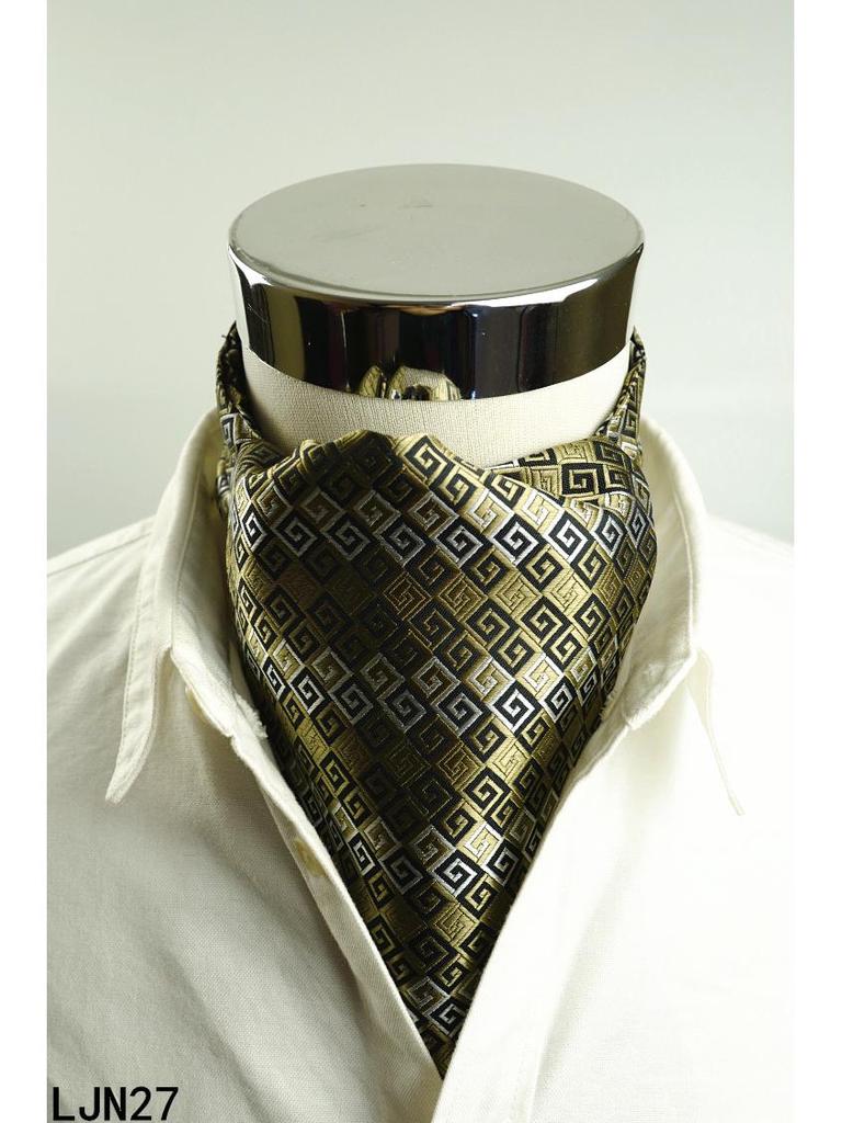 Herren Seide Gestreift Gepunktet Doppelseitiger Mode Schal