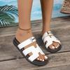 New Large Size Word with Slippers Women's Simple Summer Versatile Outer Wear Non-slip Velcro Soft Bottom Cool