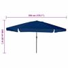 Garden Sun Umbrella 394 x 394 x 248 cm Polyester and Steel
