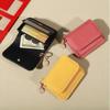New Korean Style Women's Wallet, Solid Color Simple Coin Purse Portable Credit Card Storage Bag