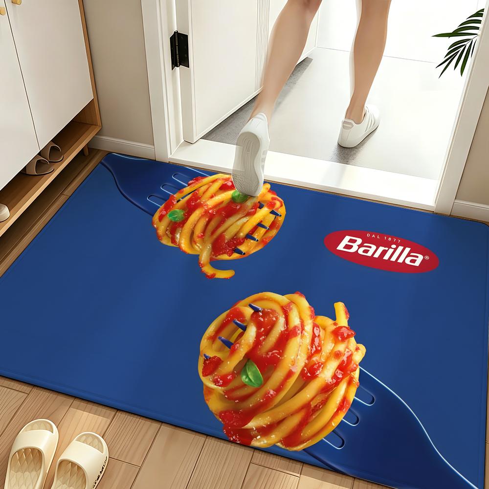 Dywanik podłogowy Food B-Barilla Miękki flanelowy wycieraczka przed drzwi antypoślizgowa chłonna dywanik do łazienki sypialni