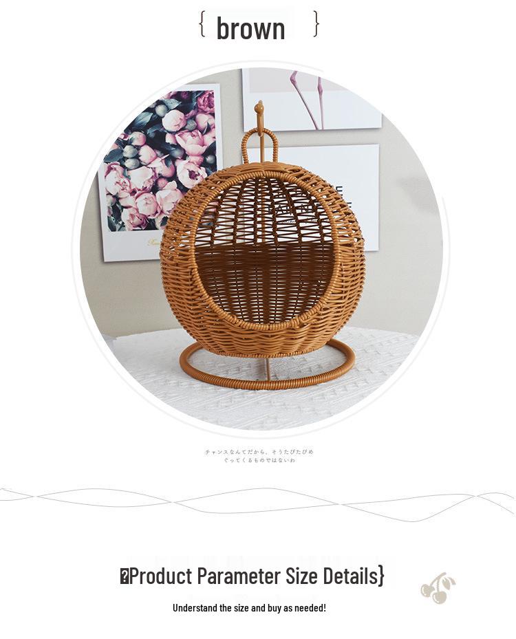 Handgeflochtener Hängekorb im Rattan-Stil für Obst & Snacks