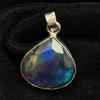 Top Quality Natural Opal 28 Ct Pear CERTIFIED 925 Sterling Silver Gems Pendant