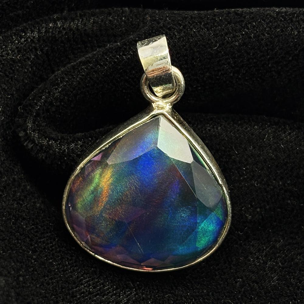 Top Quality Natural Opal 28 Ct Pear CERTIFIED 925 Sterling Silver Gems Pendant