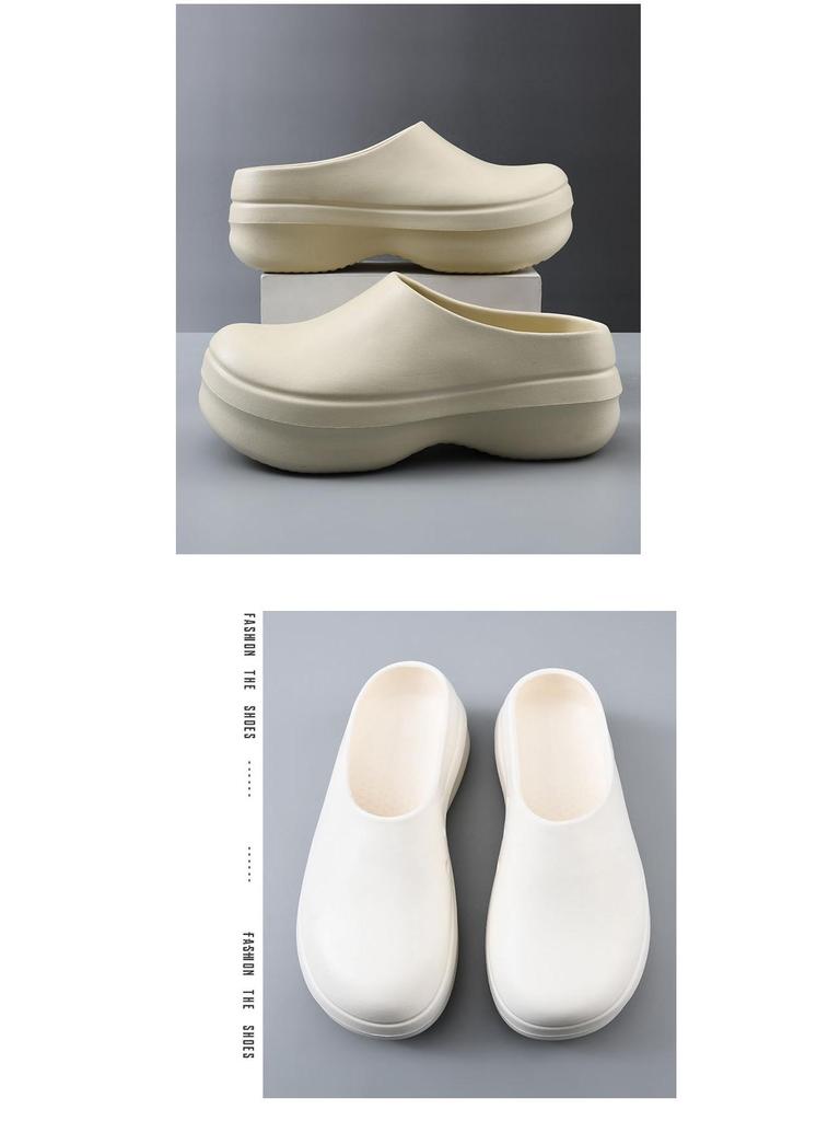 Men's Plus Size Beach Sandals 44-45: Thick-Soled, Height-Boost, Comfort Slip-Ons