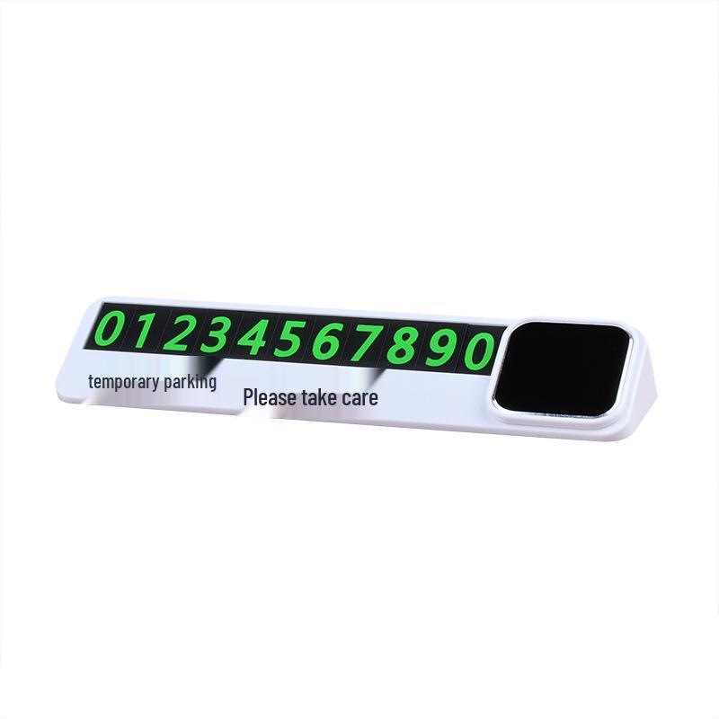 Creative Alloy Temporary Car Parking Number Plate with Hidden Design for Vehicles