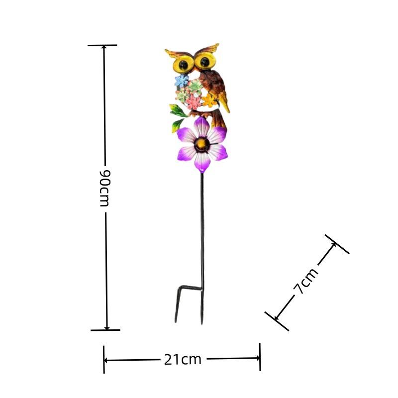 

JYL TS/152,Iron Windmill Outdoor Solar Owl LED Light Metal Craft Figurine New Decor Wholesale One Size перська-рожевий колір