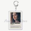 The Vampire Diaries TV Keychain for Accessories Bag Rectangle Pendant Key Chain Ring Damon Elena Stefan Keychains Jewelry Gift