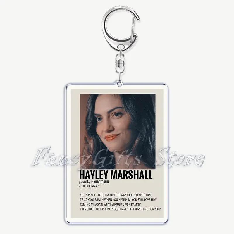 

The Vampire Diaries TV Keychain for Accessories Bag Rectangle Pendant Key Chain Ring Damon Elena Stefan Keychains Jewelry Gift