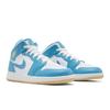 Air Jordan 1 Mid Grade School 'Aquatone' (Unisex) Scarpe da Basket per Bambini Aquatone / Bianco / Oro Celeste DQ8423 400