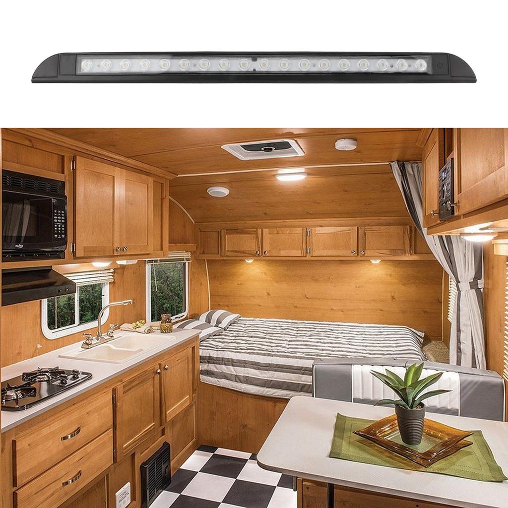 LED Interior Light Bar with Touch 12V 6W 6000K 1000LM Lamp Strip for RV Campers Trailers