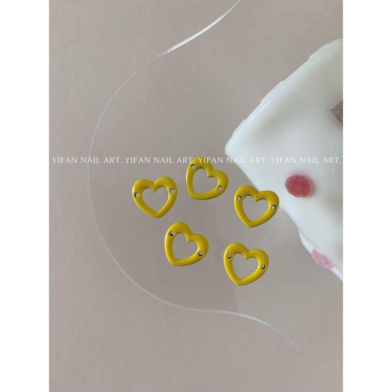 

J27 Sexy Sweet Cool Heart Jelly Nail Sticker H16-1. [yellow Heart. 4]]