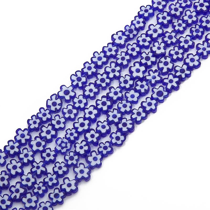 

10 шт. 6 мм стеклянные бусины ручной работы лэмпворк в форме цветка для ожерелья, браслета, сережек, сделай сам, изготовление ювелирных изделий 6mm 10pcs/bag