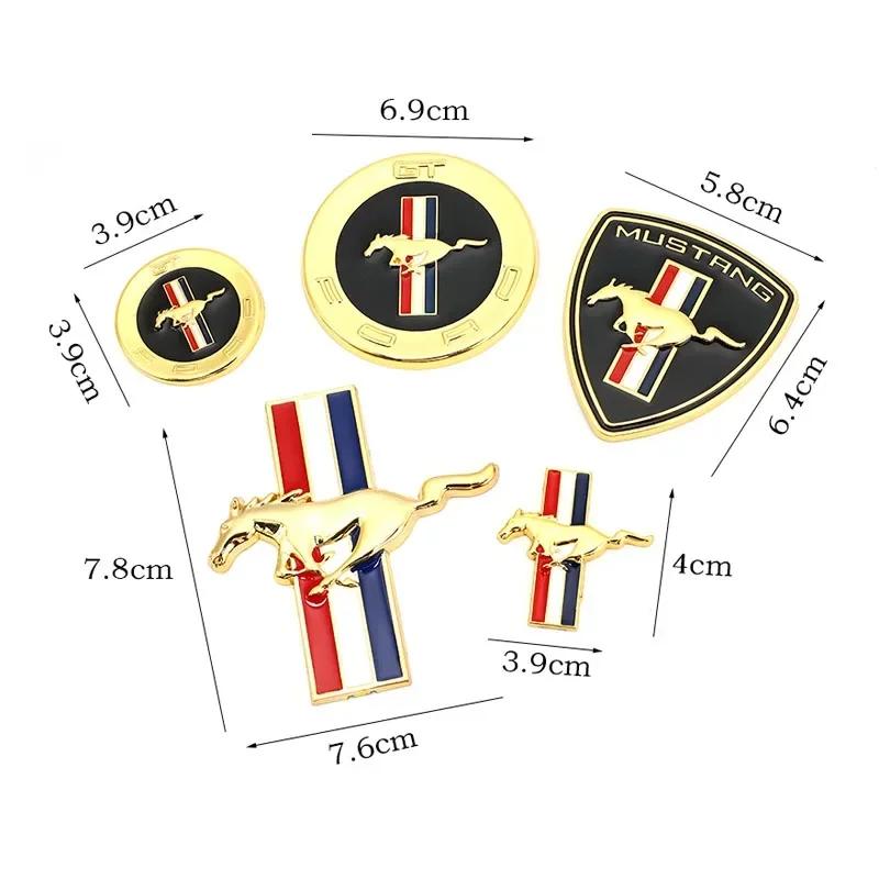 Autosticker Ford 1 stuk Auto Zijembleem Badge Stickers Kofferbak Decal voor Ford Mustang GT 350 370 500 Shelby Cobra Mondeo Focus 2 3 F-